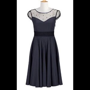 New Eshakti Navy Fit & Flare Dress XS 0